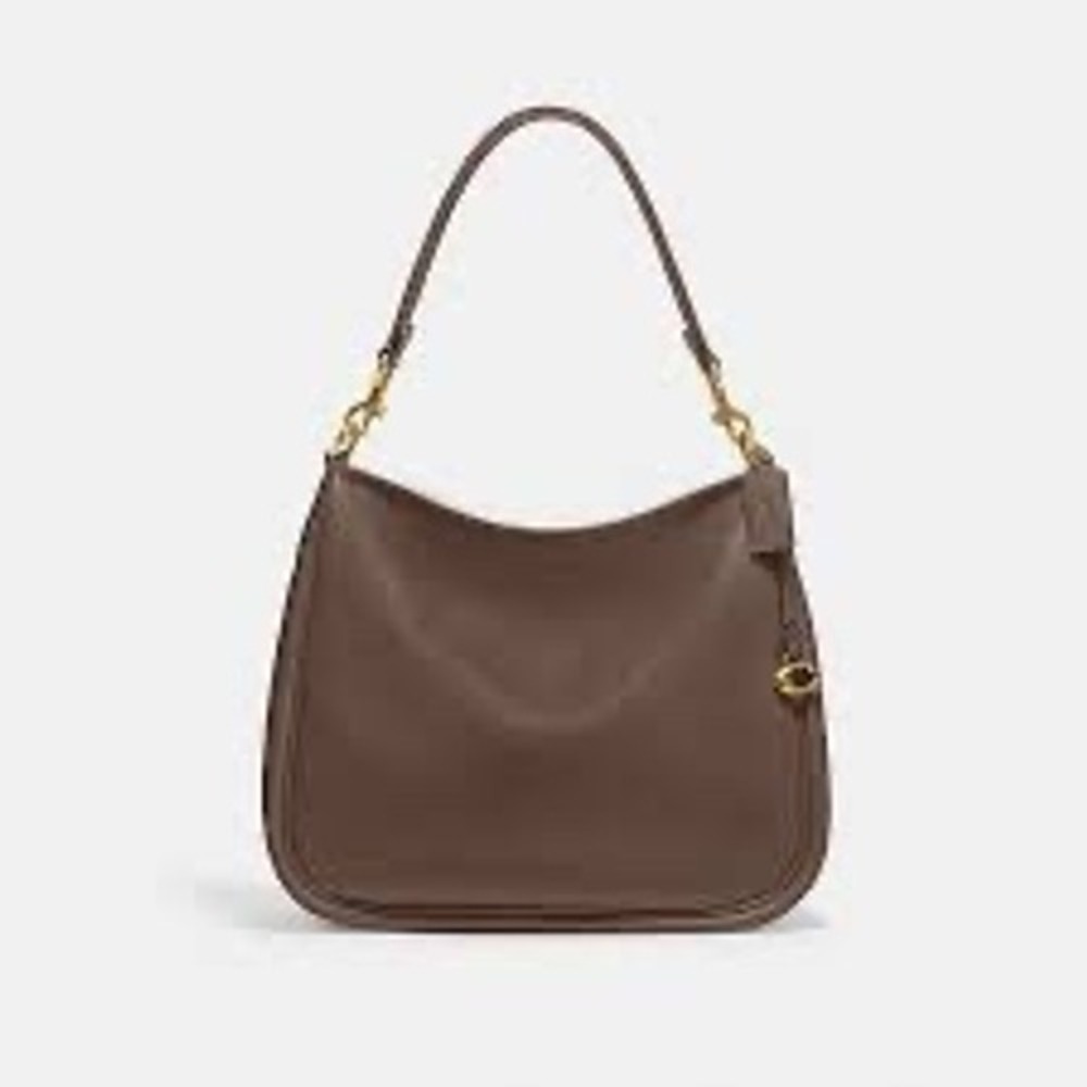 Coach Cary Shoulder Bag Dark Stone Pebble Leather Crossbody Hobo